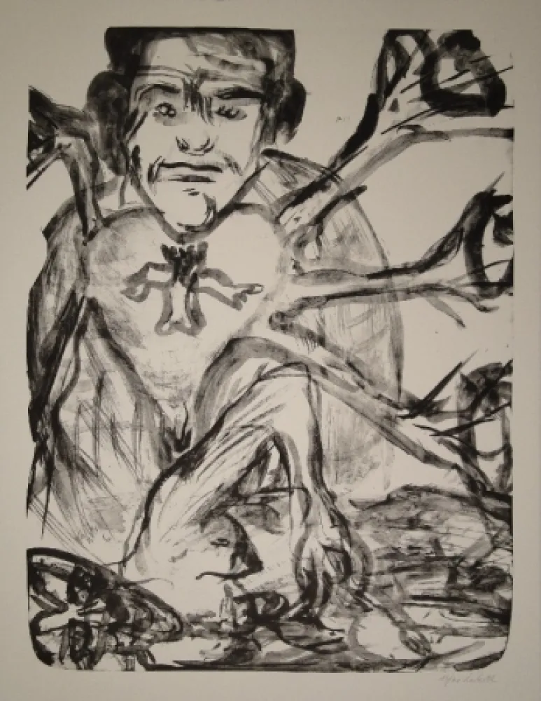 リトグラフ Disler - Herzhorcher