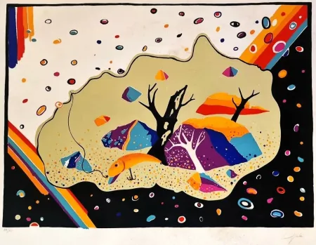 シルクスクリーン Djak - Senza titolo