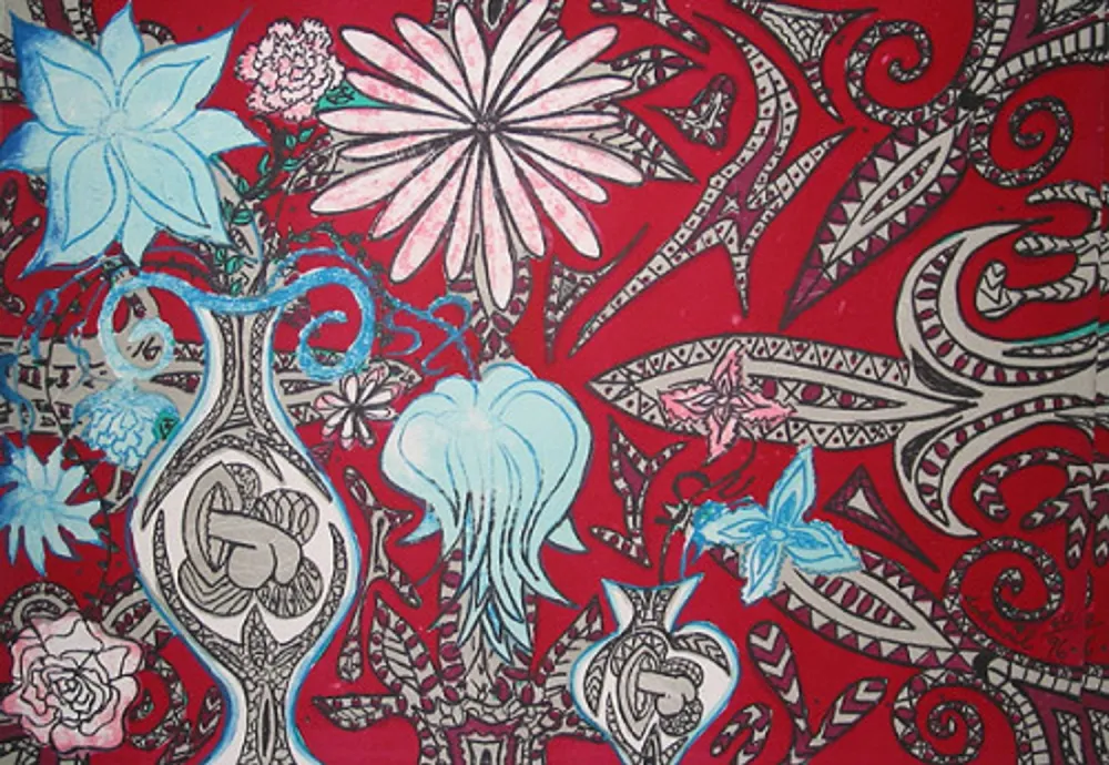 リトグラフ Dokoupil - Untitled (red)