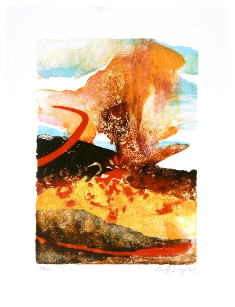 リトグラフ Dolma - Orange Tephra