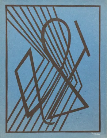 リノリウム彫版 Domela - Der Leser (The reader)