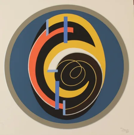 リトグラフ Domela - RELIEF N.169 - EXACTA FROM CONSTRUCTIVISM TO SYSTEMATIC ART 1918-1985