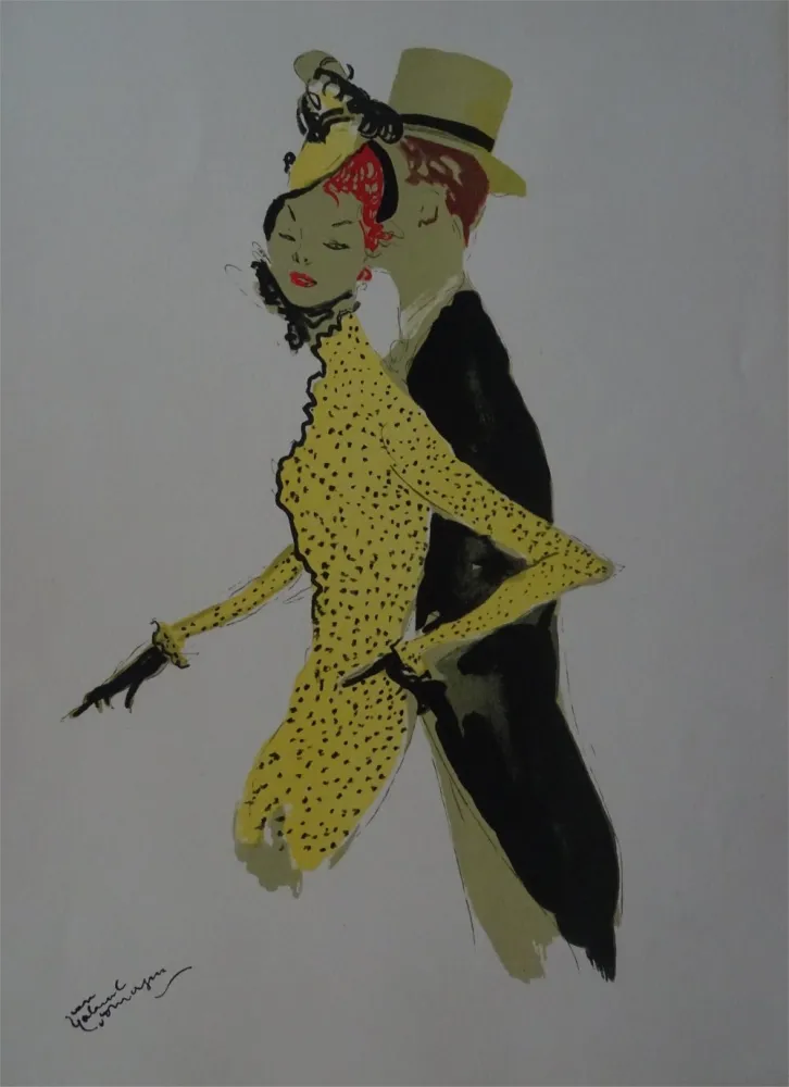 リトグラフ Domergue - La Parisienne: Arlette
