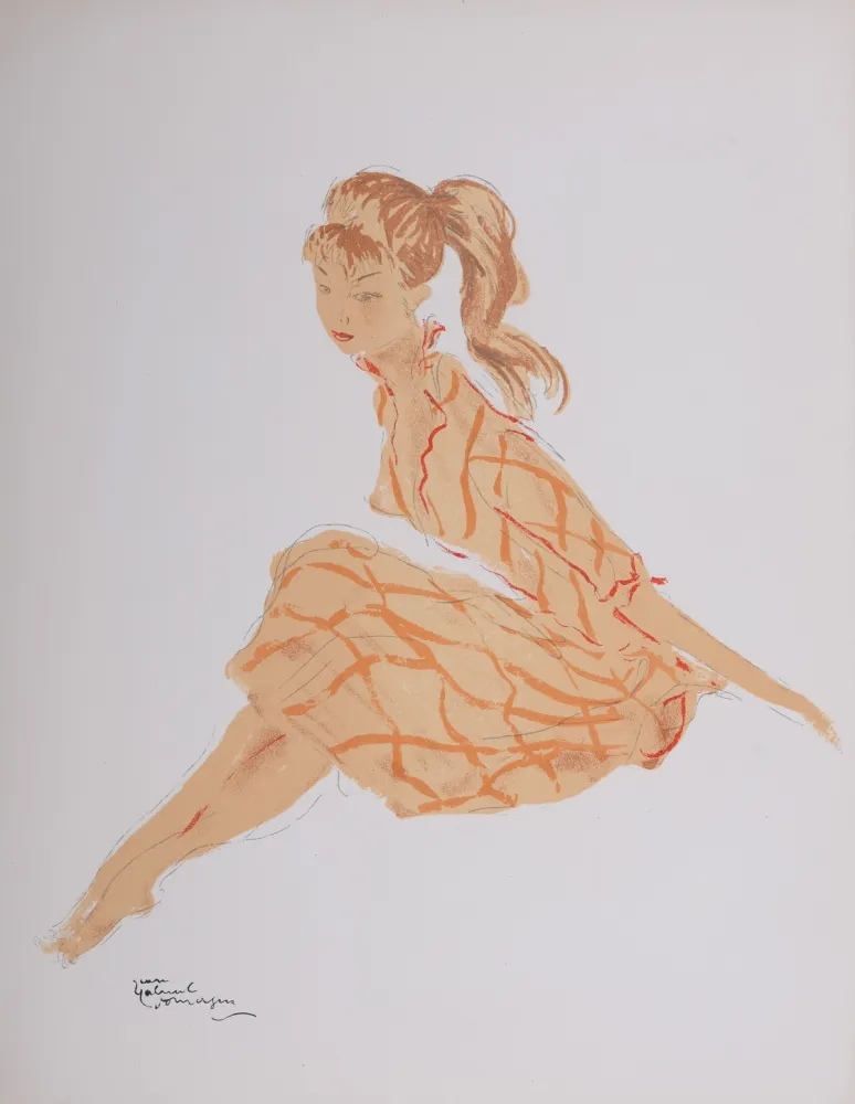 リトグラフ Domergue - La Parisienne : Cathie, 1956