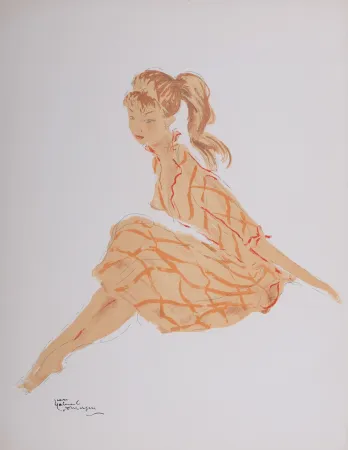 リトグラフ Domergue - La Parisienne : Cathie, 1956