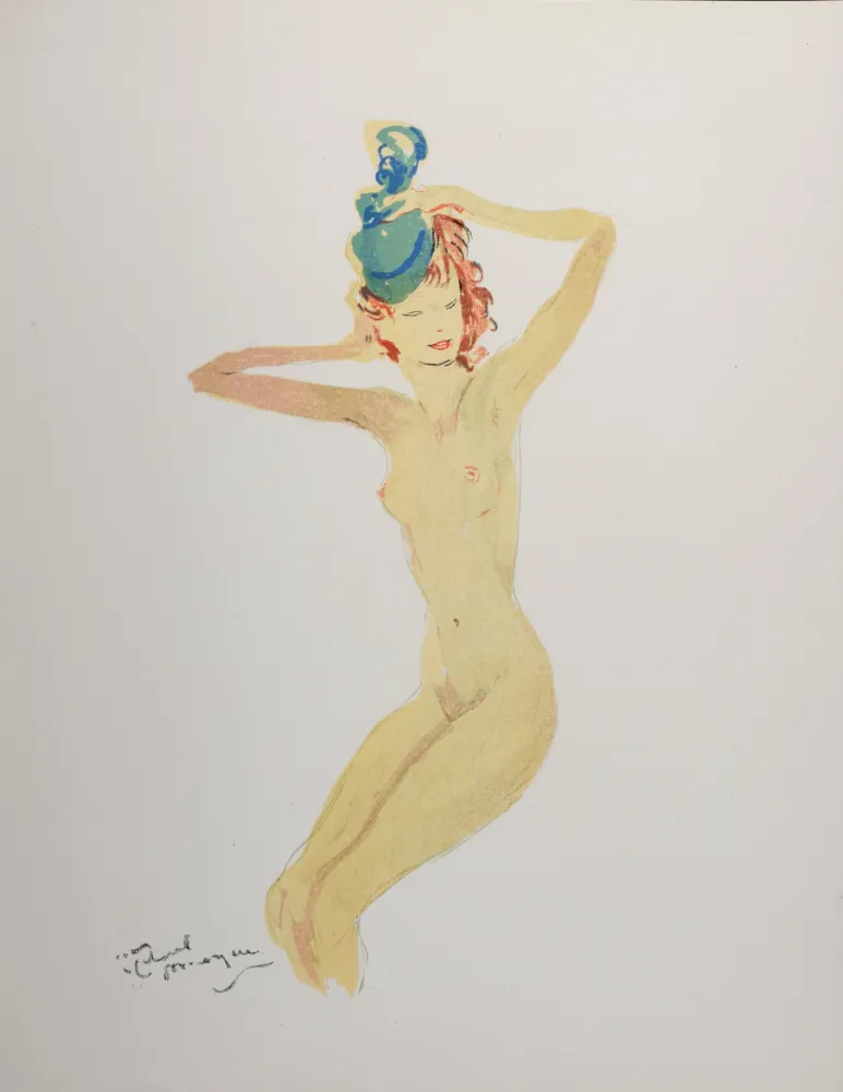 リトグラフ Domergue - La Parisienne : Elvire, 1956