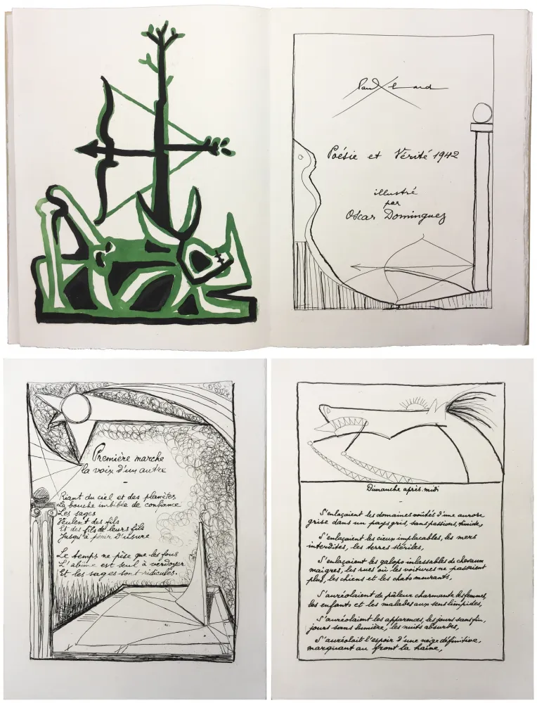 挿絵入り本 Dominguez - Paul Éluard : POÉSIE ET VÉRITÉ 1942. 31 gravures originales (1947).