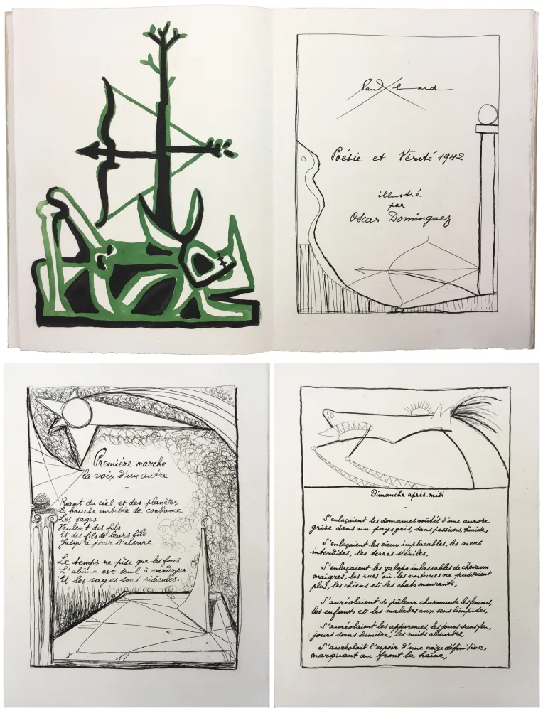挿絵入り本 Dominguez - Paul Éluard : POÉSIE ET VÉRITÉ 1942. 31 gravures originales (1947)