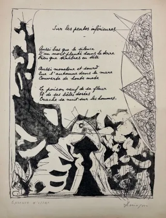 エッチングと　アクチアント Dominguez - Sur les penles inférieures