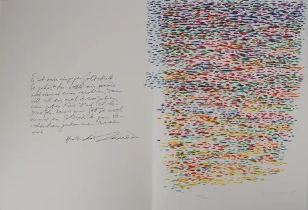 リトグラフ Dorazio - Composition aux multiples couleurs