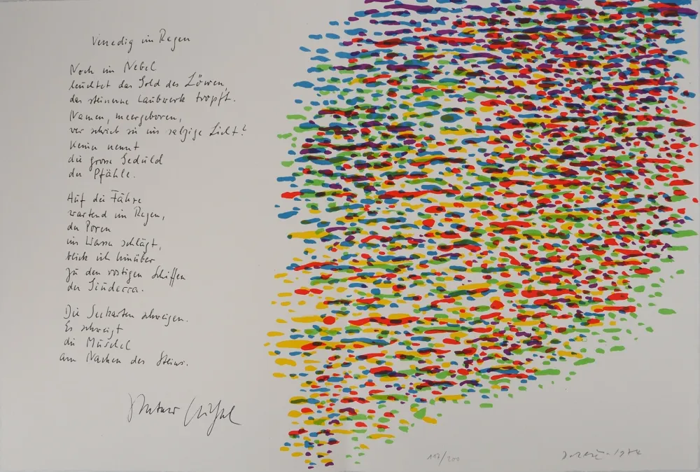 リトグラフ Dorazio - Composition colorée