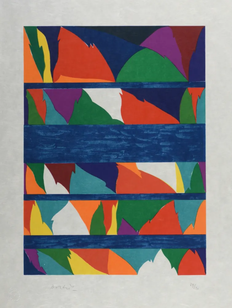 リトグラフ Dorazio - Composition (#F), 1976 - Hand-signed