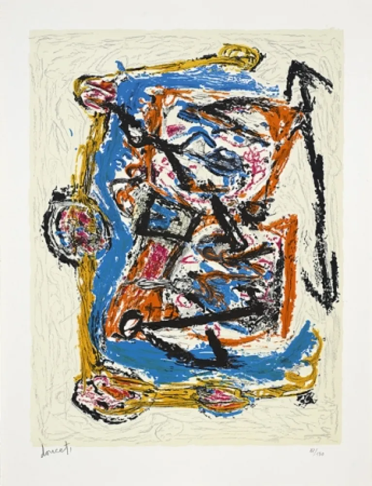 リトグラフ Doucet - Croisée familiale