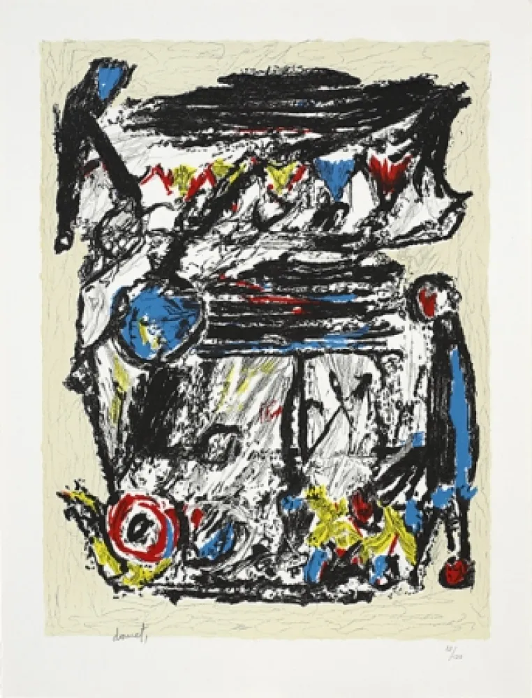 リトグラフ Doucet - Croisée familiale