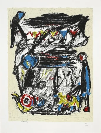 リトグラフ Doucet - Croisée familiale