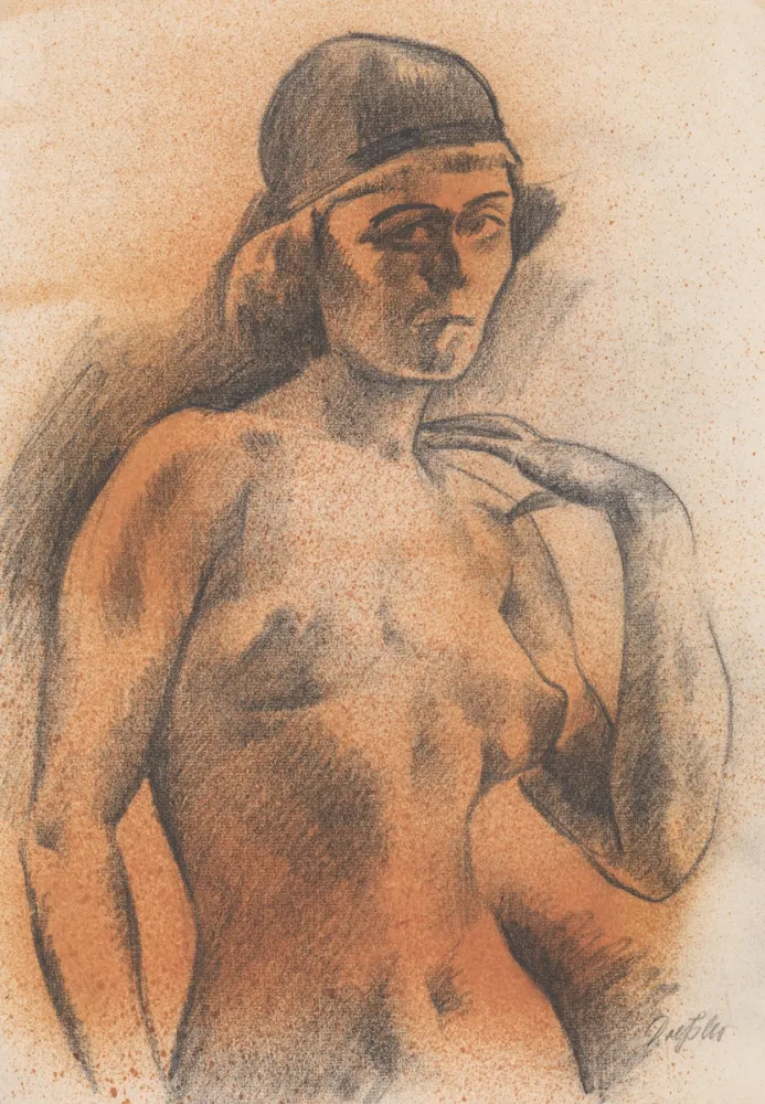 技術的なありません Dressler - Weiblicher Akt mit Kopfbedeckung