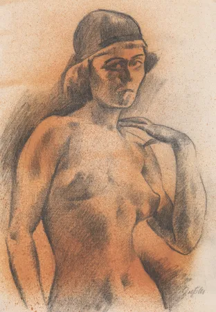 技術的なありません Dressler - Weiblicher Akt mit Kopfbedeckung