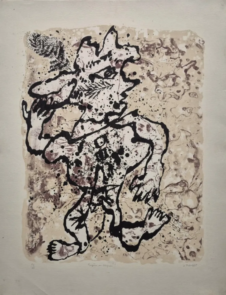 リトグラフ Dubuffet - Fougère au Chapeau (Fogere with Hat)