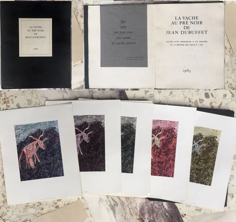 挿絵入り本 Dubuffet - LA VACHE AU PRÉ NOIR DE JEAN DUBUFFET. 1963.