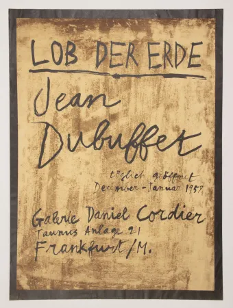 リトグラフ Dubuffet - LOB DER ERDE.