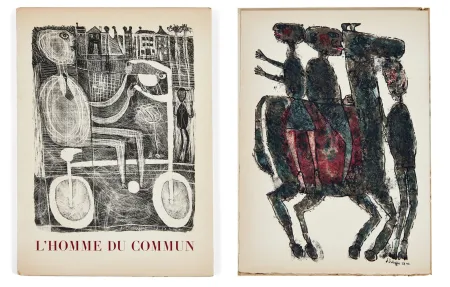 挿絵入り本 Dubuffet - Pierre Seghers : L'HOMME DU COMMUN. Lithographies de Jean Dubuffet (1944)