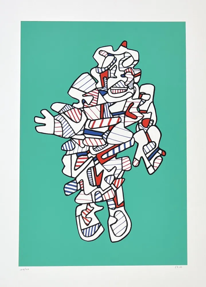 シルクスクリーン Dubuffet - Protestator, from Présences fugaces series