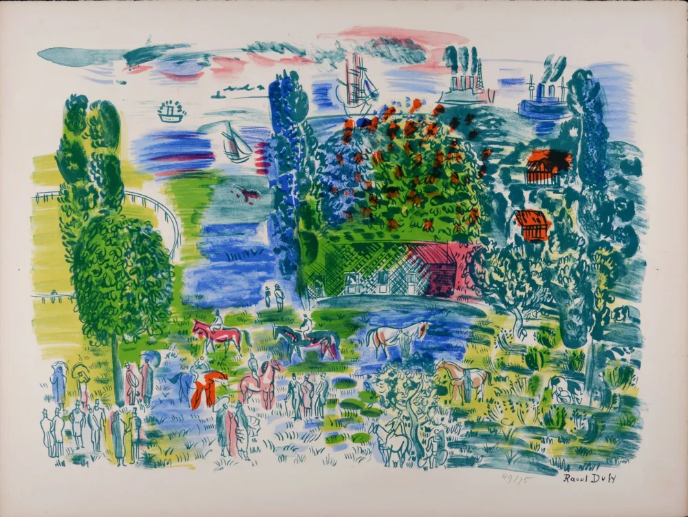 リトグラフ Dufy - Au Paddock, c. 1955
