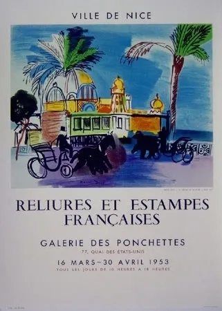 リトグラフ Dufy - CASINO A NICE