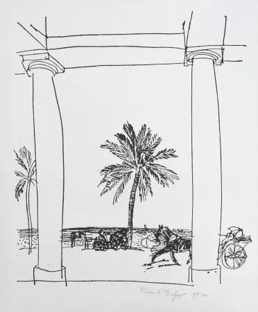 リトグラフ Dufy - La Palais de la Méditerranée