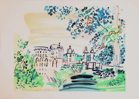 リトグラフ Dufy - Le château de Chenonceaux