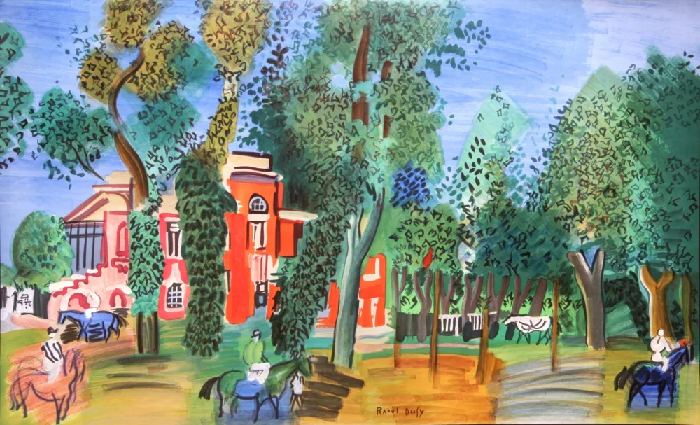 リトグラフ Dufy - Le Paddock a Deauville