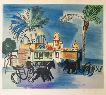 リトグラフ Dufy - Nice - le Casino de la Jetée aux deux 
