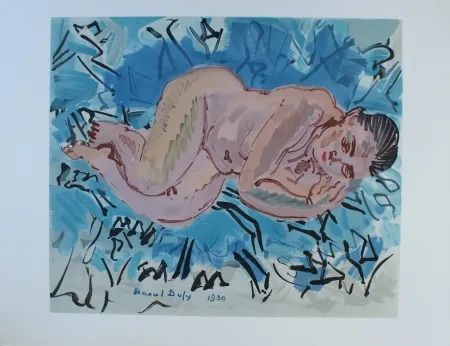 リトグラフ Dufy - Nu couche