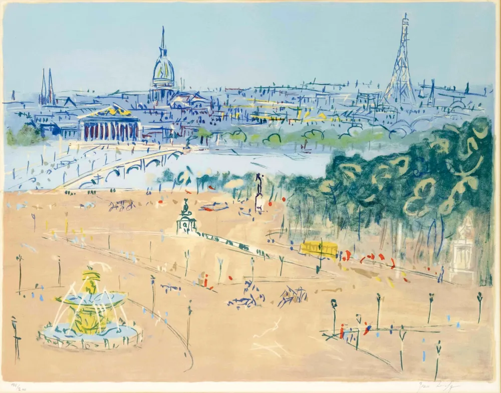 リトグラフ Dufy - Place de la Concorde