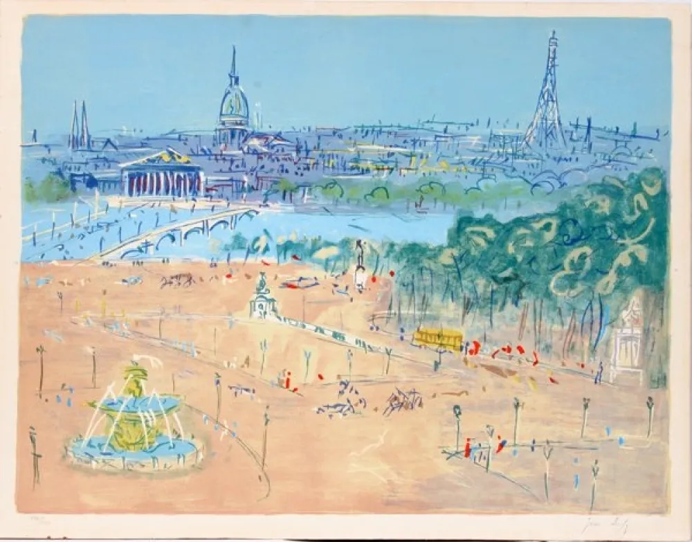 リトグラフ Dufy - Place de la Concorde