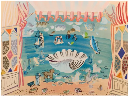 リトグラフ Dufy - RIDEAU DE THEÂTRE POUR LE BALLET 