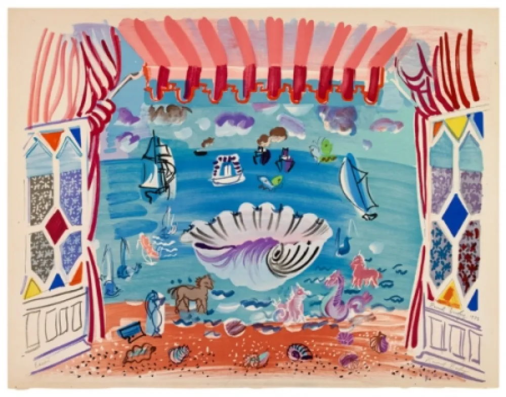 リトグラフ Dufy - Vue de la fenetre