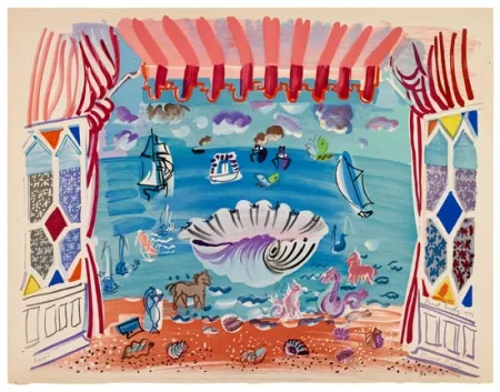 リトグラフ Dufy - Vue de la fenetre