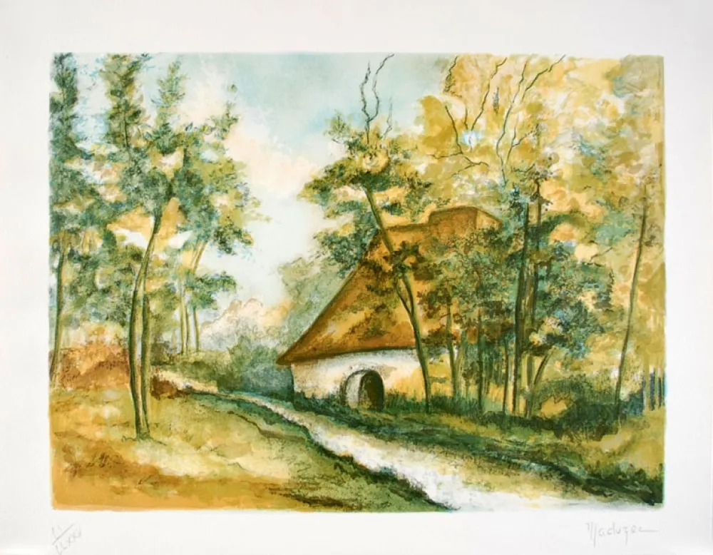 リトグラフ Dunoyer De Segonzac - La Chaumière