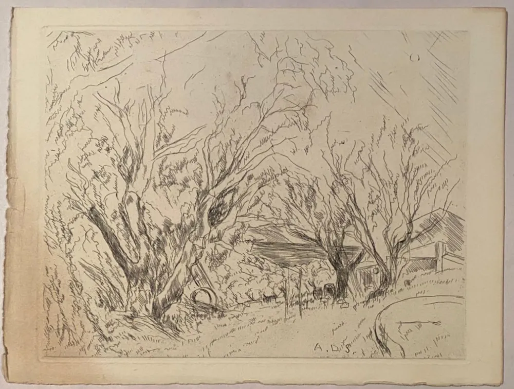 彫版 Dunoyer De Segonzac - La ferme à l'aire