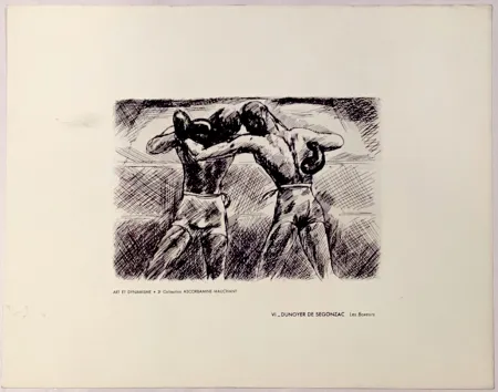 彫版 Dunoyer De Segonzac - Les Boxeurs, ca.