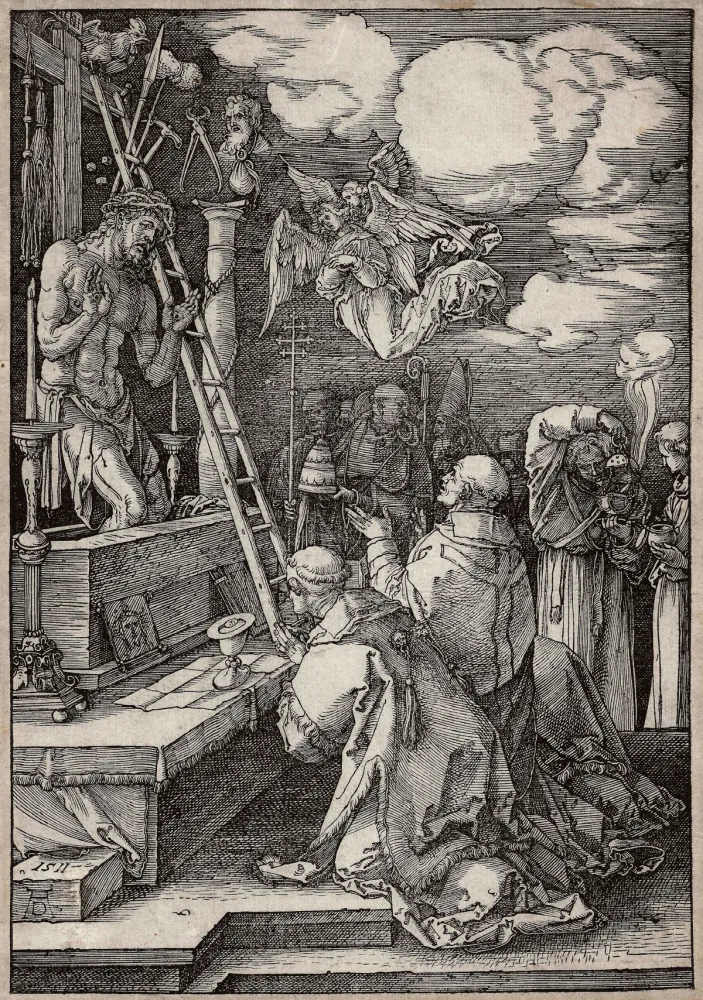 木版 Durer - Die Messe des heiligen Gregor (The mass of St. Gregory)