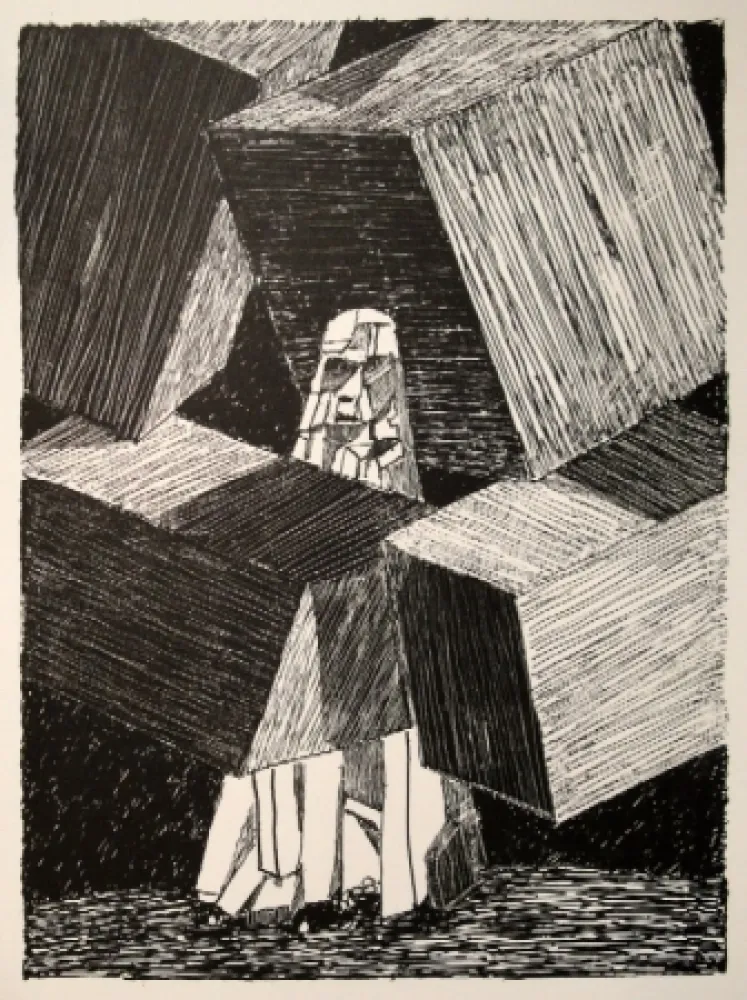 リトグラフ Dürrenmatt - Selbstgespräch