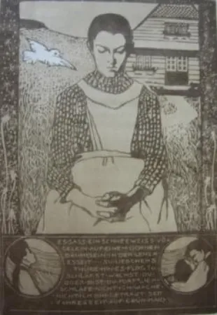 木版 Dutczynska - Ein schneeweiss Vögelein / A Snow-White Little Bird