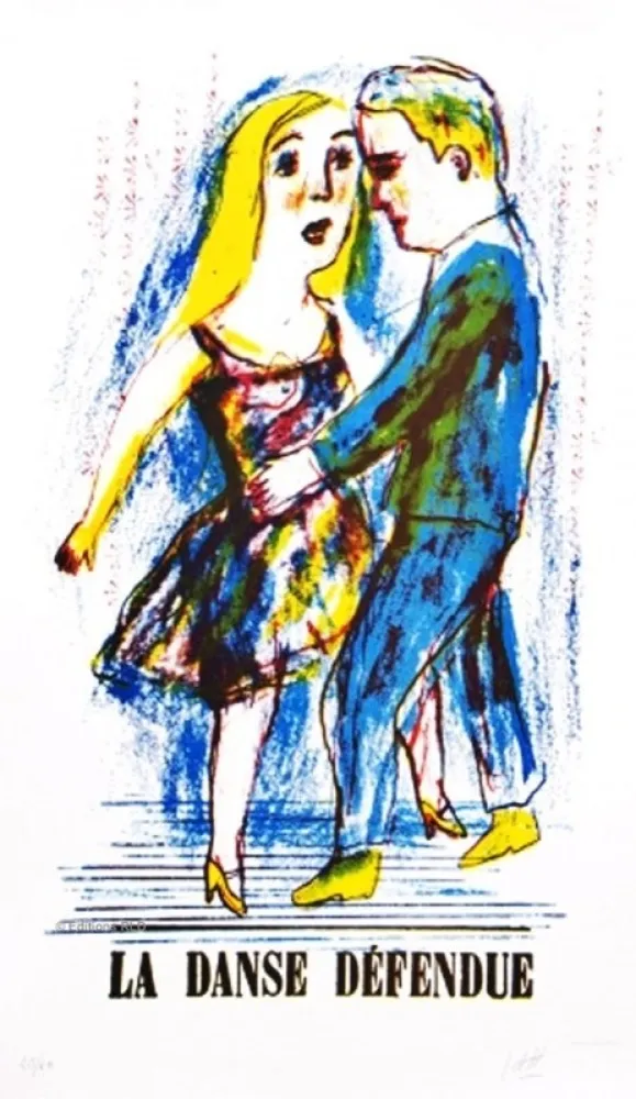 リトグラフ Dutertre - Danse Défendue