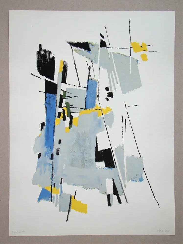 リトグラフ Eble - Gegenstandlose Komposition