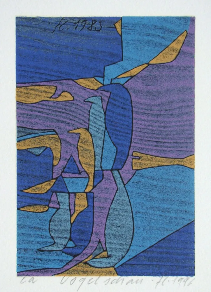 木版 Eggenschwiler - Vogelschau