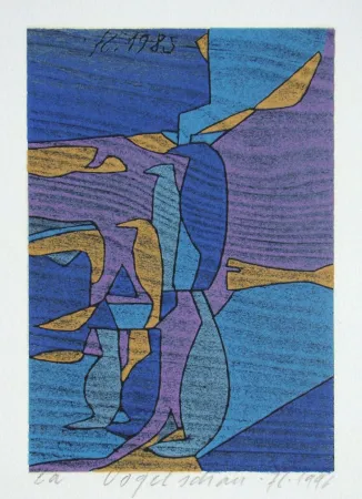 木版 Eggenschwiler - Vogelschau