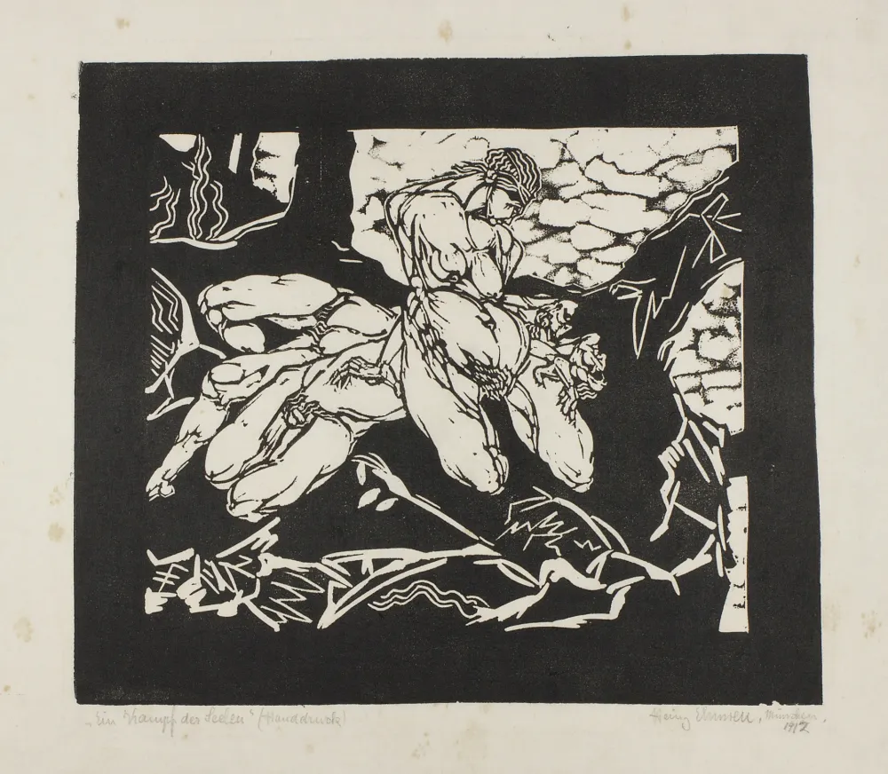 木版 Ehmsen - Ein Kampf der Seelen 