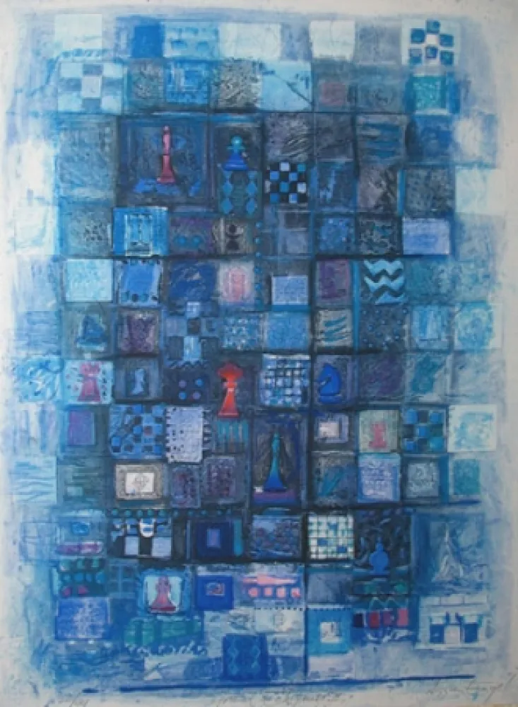 彫版 Engel - GRAND ECHIQUIER II -Technique mixte